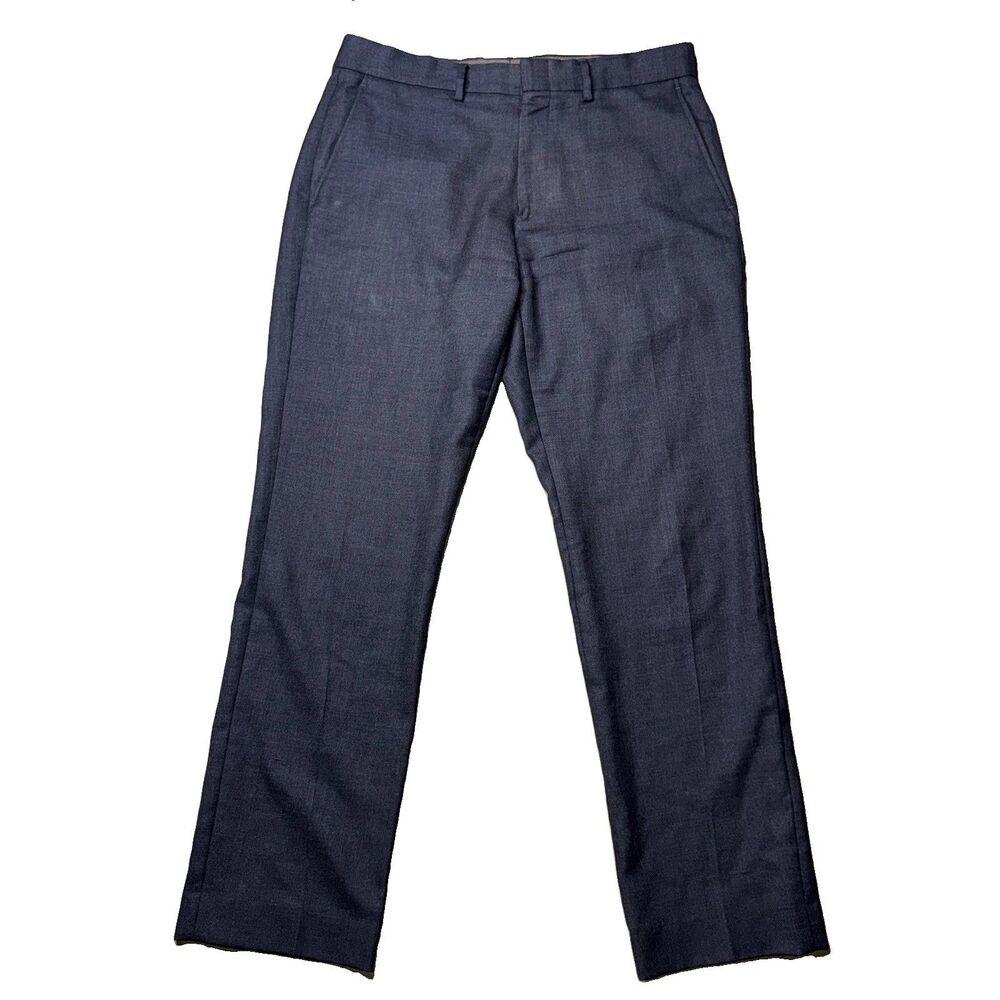 Jcrew Pants Mens 33x32 Gray Wool Bowery Slim Dress Flat Front Tailored Work